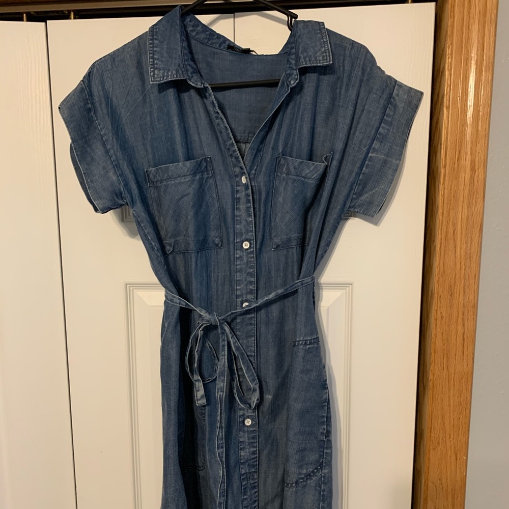 Jean button up dress